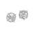 Silver-toned  ad stud earrings for women