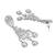 Silver-toned american diamond chandelier earrings