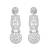Silver-plated circular statement earrings with american diamonds