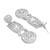 Silver-plated circular statement earrings with american diamonds