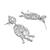 Silver-plated american diamond  floral statement earrings