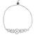 Silver-toned geometric crystal bracelet for women