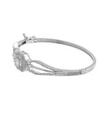 Silver diamond-studded bracelet for women