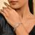 Silver diamond-studded bracelet for women
