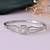 Silver diamond-studded bracelet for women