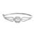 Silver diamond-studded bracelet for women