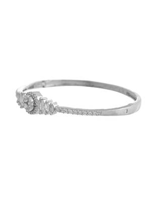 Silver-toned cz round cut bracelet for women 1