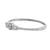 Silver-toned cz round cut bracelet for women