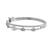 Silver-toned cz floral bracelet for women