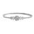 Silver-toned cz round cut bracelet for women
