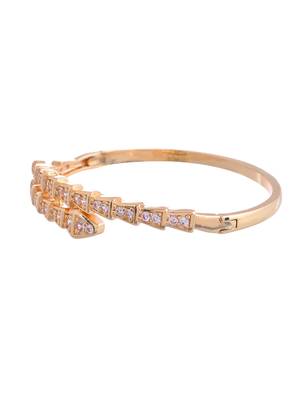 Gold-toned diamond-studded bracelet for women 1