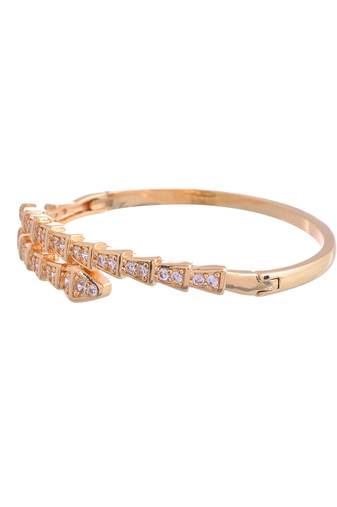 Gold-toned diamond-studded bracelet for women