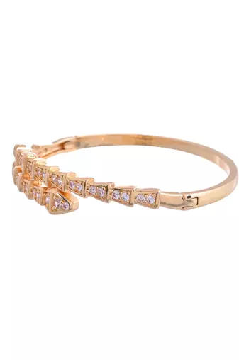Gold-toned diamond-studded bracelet for women