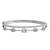 Silver-toned cz floral bracelet for women