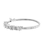 Silver-toned cubic zirconia bracelet for women