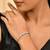 Silver-toned cubic zirconia bracelet for women