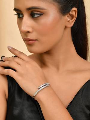Silver diamond bracelet for women 2