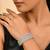 Silver floral diamond bracelet for women