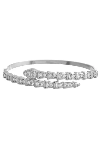 Silver diamond bracelet for women