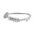 Silver plated diamond bracelet with leaf design