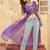 Purple faux georgette bandhani jacket kurti with kutchi patch embroidery – ethnic fusion wear