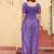 Purple faux georgette bandhani jacket kurti with kutchi patch embroidery – ethnic fusion wear