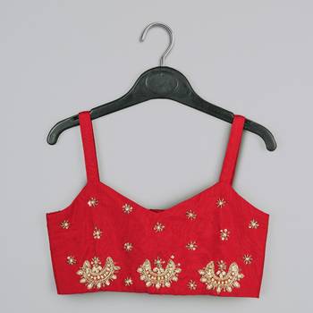 Beidge geometrical printed shirt with hand embroidered jacket with printed pant set for girls 3