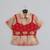 Beidge geometrical printed shirt with hand embroidered jacket with printed pant set for girls