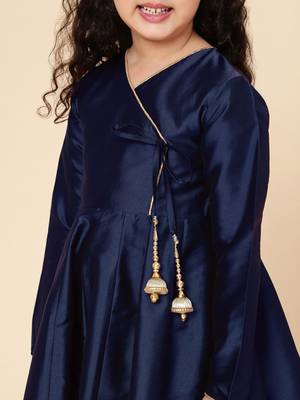 Girls' Ethnic Party Wear Clothing Set - Traditional Kurta, Palazzo, and Dupatta 3