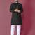 Black hand work men's kurta and Pajama for Mens