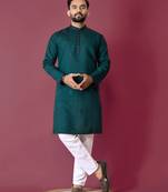 Rama hand work men's kurta and Pajama for Mens