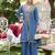 Blue  premium embroidered pure-muslin stitched salwar suit