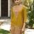 Yellow  premium embroidered pure shimmer stitched dhoti suit
