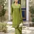 Green  premium embroidered  pure shimmer stitched salwar suit