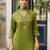 Green  premium embroidered  pure shimmer stitched salwar suit