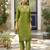 Green  premium embroidered  pure shimmer stitched salwar suit