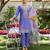 Blue premium embroidered pure shimmer readymade salwar suit