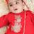 Boy red flower embroidery with dhoti set