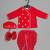 Boy red with flower gota hand embroidery with lehariya dhoti set