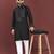 Black original mirror work men's kurta and Pajama for Mens