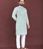 Pista original mirror work men's kurta and Pajama for Mens