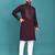 Purple original mirror work men's kurta and Pajama for Mens