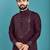 Purple original mirror work men's kurta and Pajama for Mens