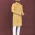 Yellow original mirror work men's kurta and Pajama for Mens