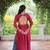 Maroon rayon kutchi gamthi work navratri kurti