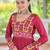 Maroon rayon kutchi gamthi work navratri kurti