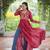 Maroon rayon kutchi gamthi work navratri kurti