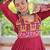 Maroon rayon kutchi gamthi work navratri kurti