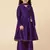 Girls' Ethnic Party Wear Clothing Set - Traditional Kurta, Palazzo, and Dupatta