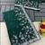 Dark Green embroidered print Jimmy Choo Saree with stitched blouse